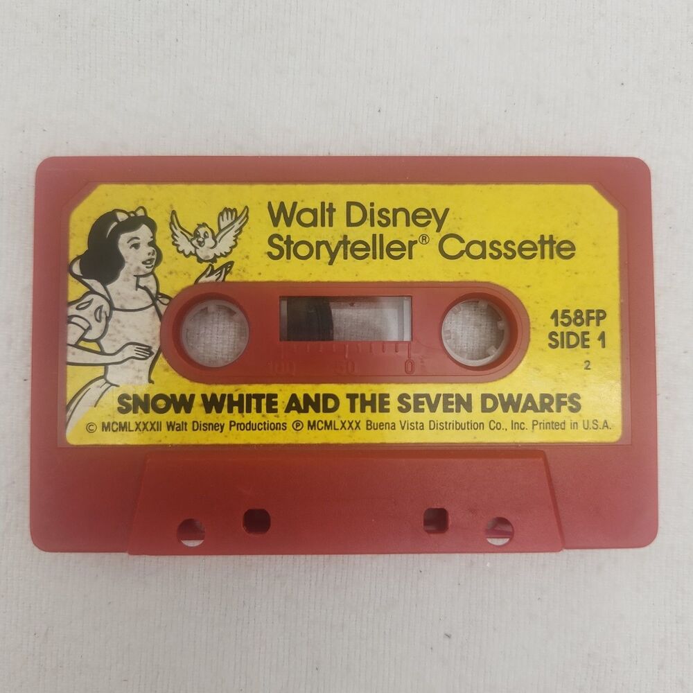 Cassette Tape Snow White & The Seven Dwarfs Walt Disney Storyteller 158FP 1982